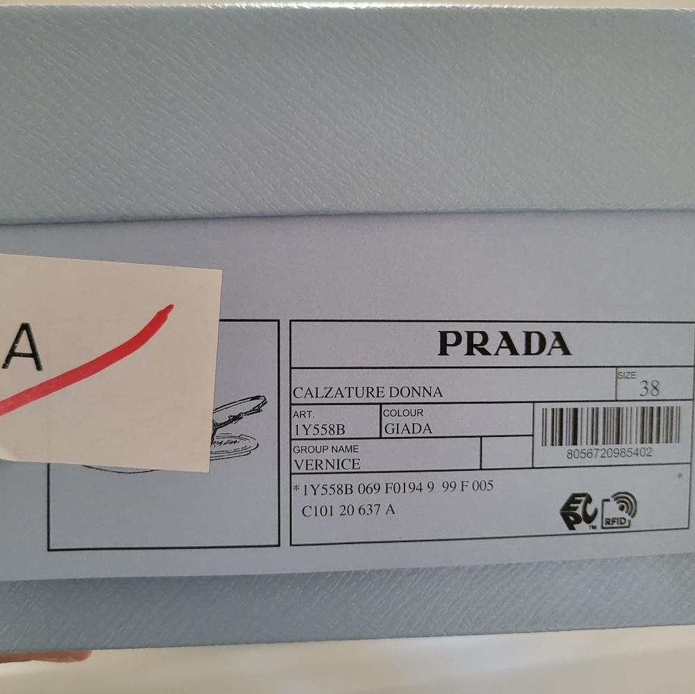 Prada milano sandals aqua size 38 - Picture 4 of 5